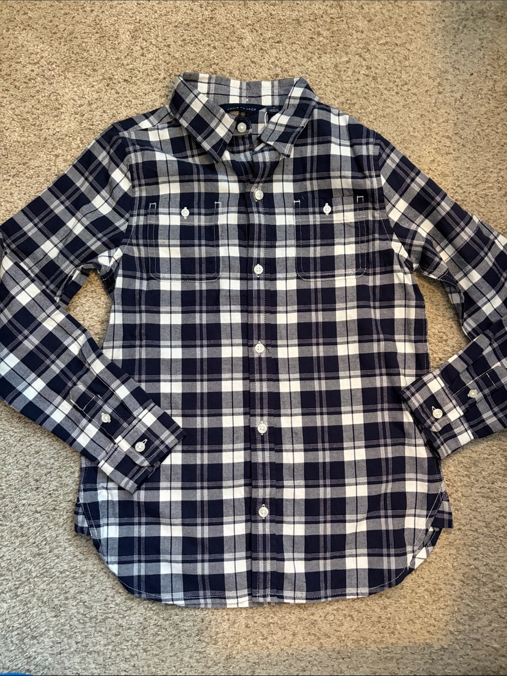 NWT Janie & Jack Plaid Flannel Shirt, 8